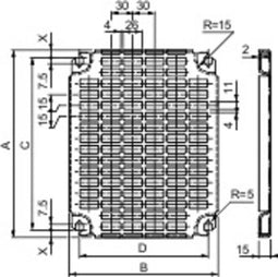 Schneider Electric NSYMR66 Montageplaat (l x b) 600 mm x 600 mm 1 stuk(s)