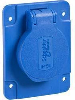 Schneider Electric PKN61B Inbouwcontactdoos IP54, IK08 Blauw
