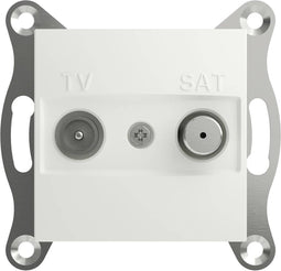 Schneider Electric TV-satelliet doorvoercontactdoos Asfora Wit (RAL 9003) EPH3470321D