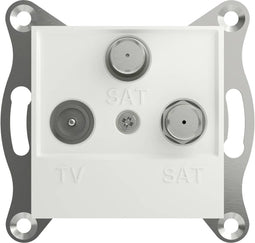 Schneider Electric TV-satelliet-satelliet eindcontactdoos Asfora Wit (RAL 9003) EPH3670121D