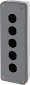 Schneider Electric XALD05 Lege behuizing 5 inbouwplaatsen Zonder markering Donkergrijs, Lichtgrijs 1 stuk(s)