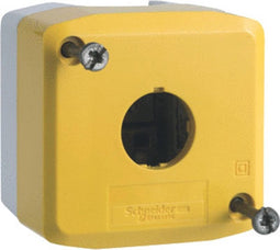 Schneider Electric XALK01 Lege behuizing 1 inbouwplaats NOT-HALT Geel, Lichtgrijs 1 stuk(s)
