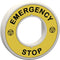 Schneider Electric ZBY9W3B330 Labeldrager (Ø) 60 mm EMERGENCY STOP Geel, Grijs 1 stuk(s)