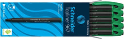 Schneider fineliner - Topliner 967 - 0,4 mm - groen - doos a 10 stuks - S-9674
