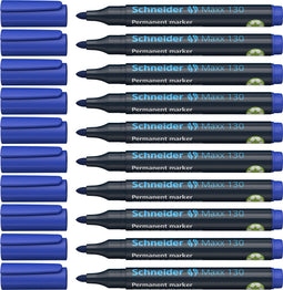 Schneider permanent marker - Maxx 130 - ronde punt - blauw - 10 stuks - S-113003-10