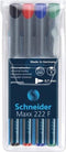 Schneider permanent marker - Maxx 222 - F - 4 stuks assorti - S-112294