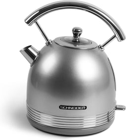 Schneider SCKE17S retro Vintage Waterkoker 1.7L 2200W Zilver