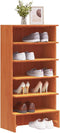 Schoenenkast 52x30x104 cm massief grenenhout wasbruin