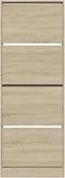 Schoenenkast 60x21x163,5 cm bewerkt hout sonoma eikenkleurig