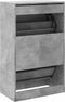 Schoenenkast 60x34x96,5 cm bewerkt hout betongrijs