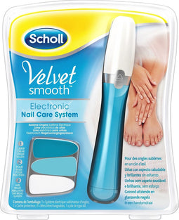 Scholl Velvet Smooth Elektrisch Nagelvijl Blauw - 1 stuk