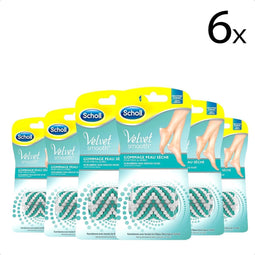 Scholl Voetvijl - Navulling Velvet Smooth - Droge Huid - 2 Stuks x6