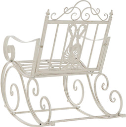 Schommelstoel DKD Home Decor Metaal Aluminium Wit (63 x 89 x 92 cm)