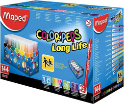 SCHOOL'PEPS LONG LIFE goed uitwasbare viltstift - in schoolverpakking x 144