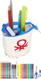 Schooletui met Accessoires Benetton Topitos Wit (8 x 19 x 6 cm) (32 Onderdelen)