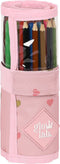 Schooletui met Accessoires Glow Lab Hearts Roze (27 Onderdelen) (7 x 20 x 7 cm)