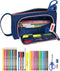 Schooletui met Accessoires Kelme Navy blue Oranje Marineblauw 20 x 11 x 8.5 cm (32 Onderdelen)