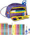 Schooletui met Accessoires SuperThings Guardians of Kazoom Paars Geel (32 Onderdelen)