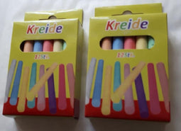 Schoolkrijt 12 stuks in Kleur , set van 4 stuks