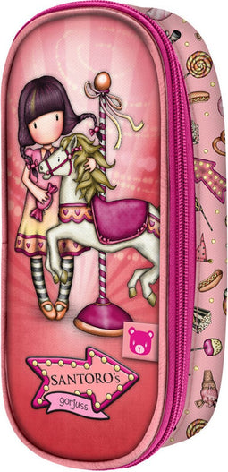 Schoolpennenzak Gorjuss Carousel Zalm (10 x 23 x 6 cm)