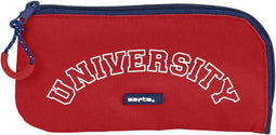 Schoolpennenzak Safta University Rood Marineblauw (23 x 11 x 1 cm)