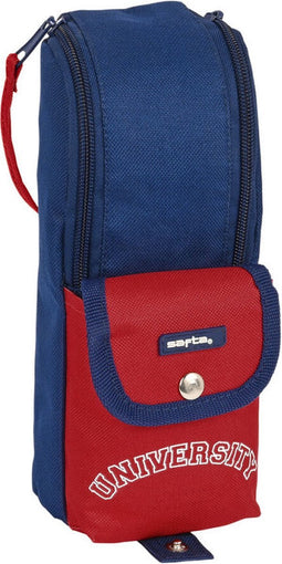Schoolpennenzak Safta University Rood Marineblauw (6 x 21 x 6 cm)