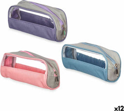 Schoolpennenzak Transparant 23 x 5,5 x 8 cm (12 Stuks)