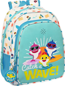 Schoolrugzak Baby Shark Surfing Blauw Wit 27 x 33 x 10 cm