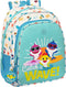 Schoolrugzak Baby Shark Surfing Blauw Wit 27 x 33 x 10 cm