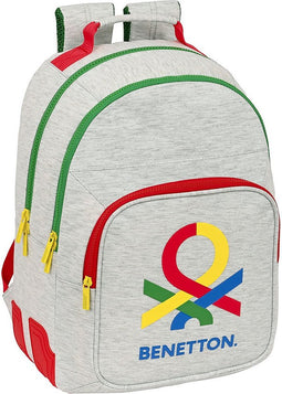 Schoolrugzak Benetton Pop Grijs (32 x 42 x 15 cm)