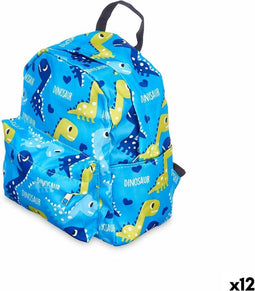 Schoolrugzak Dinosaurussen Multicolour 28 x 12 x 22 cm (12 Stuks)