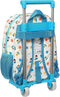 Schoolrugzak met Wielen Baby Shark Surfing Blauw Wit 26 x 34 x 11 cm