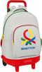 Schoolrugzak met Wielen Benetton Pop Grijs (33 x 45 x 22 cm)
