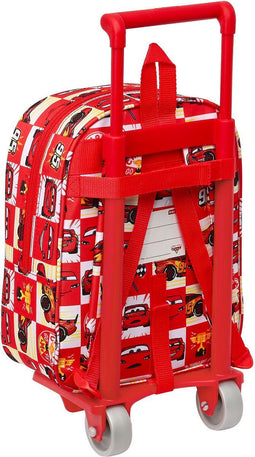 Schoolrugzak met Wielen Cars Let's race Rood Wit (22 x 27 x 10 cm)
