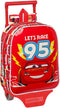 Schoolrugzak met Wielen Cars Let's race Rood Wit (22 x 27 x 10 cm)
