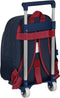 Schoolrugzak met Wielen F.C. Barcelona Corporativa Blauw Kastanjebruin (27 x 33 x 10 cm)