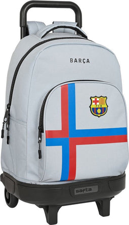 Schoolrugzak met Wielen F.C. Barcelona Grijs (33 x 45 x 22 cm)