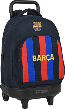 Schoolrugzak met Wielen F.C. Barcelona Kastanjebruin Marineblauw (33 x 45 x 22 cm)