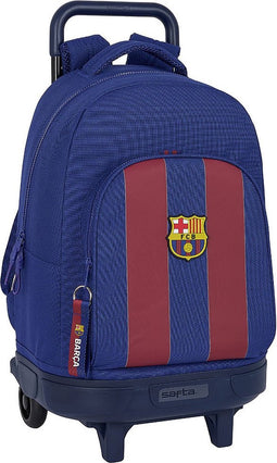 Schoolrugzak met Wielen F.C. Barcelona Rood Marineblauw 33 X 45 X 22 cm