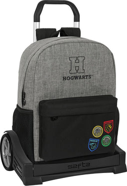 Schoolrugzak met Wielen Harry Potter House of champions Zwart Grijs 32 x 43 x 14 cm