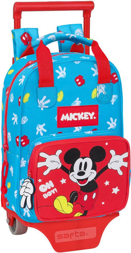 Schoolrugzak met Wielen Mickey Mouse Clubhouse Fantastic Blauw Rood 20 x 28 x 8 cm