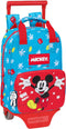 Schoolrugzak met Wielen Mickey Mouse Clubhouse Fantastic Blauw Rood 20 x 28 x 8 cm