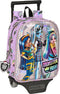 Schoolrugzak met Wielen Monster High Best boos Lila 22 x 27 x 10 cm