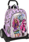 Schoolrugzak met Wielen Monster High Best boos Lila 33 x 42 x 14 cm