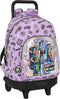Schoolrugzak met Wielen Monster High Best boos Lila 33 X 45 X 22 cm