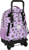 Schoolrugzak met Wielen Monster High Best boos Lila 33 X 45 X 22 cm