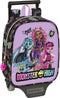 Schoolrugzak met Wielen Monster High Creep Zwart 22 x 27 x 10 cm