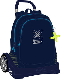 Schoolrugzak met Wielen Munich Nautic Marineblauw 32 x 44 x 16 cm