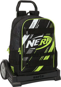 Schoolrugzak met Wielen Nerf Get ready Zwart 31 x 44 x 17 cm