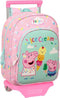 Schoolrugzak met Wielen Peppa Pig Ice cream Roze Munt 26 x 34 x 11 cm
